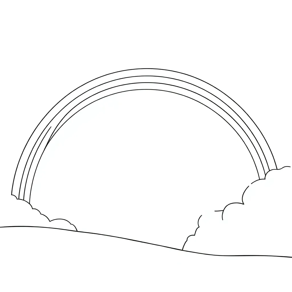 Rainbow coloring page