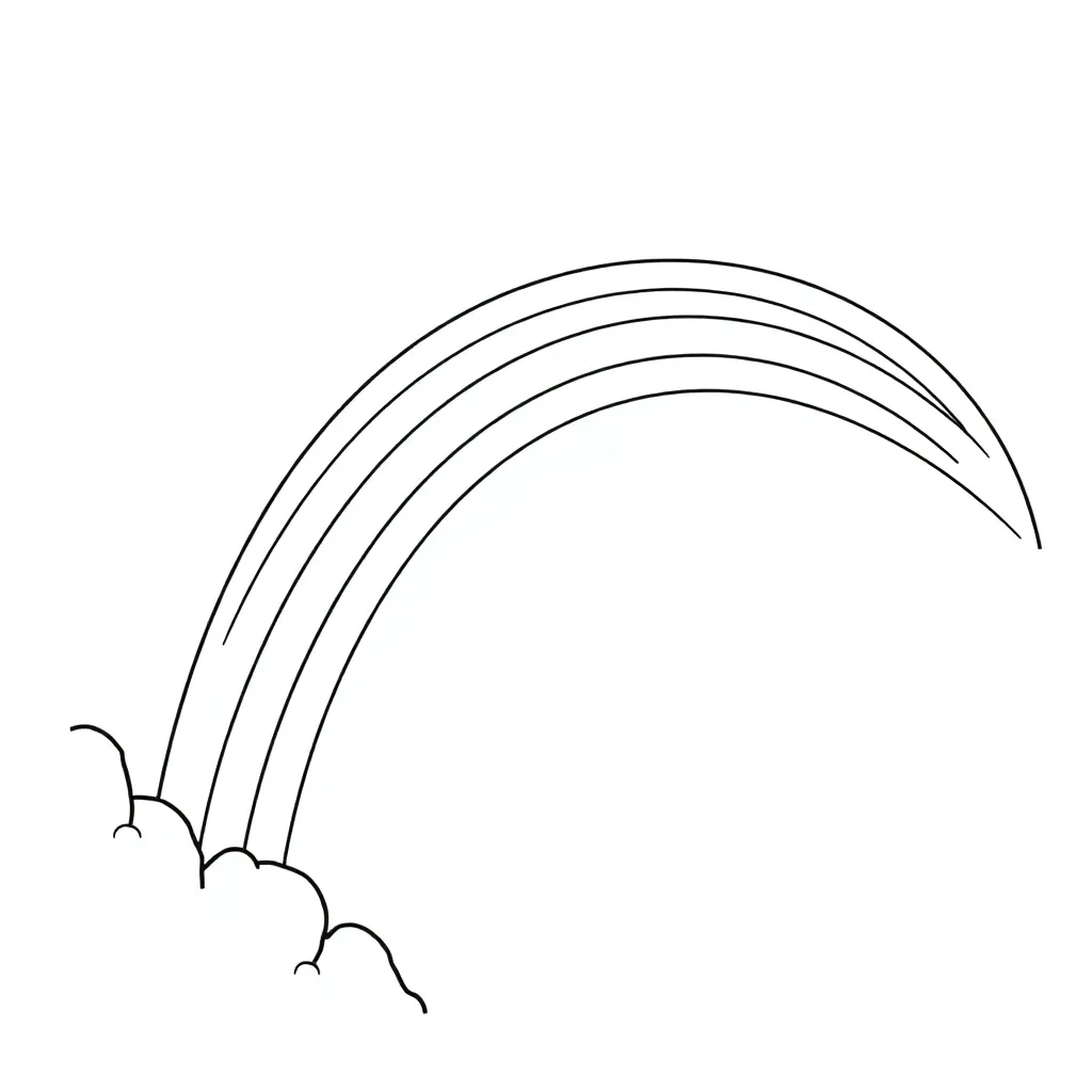 Rainbow coloring page