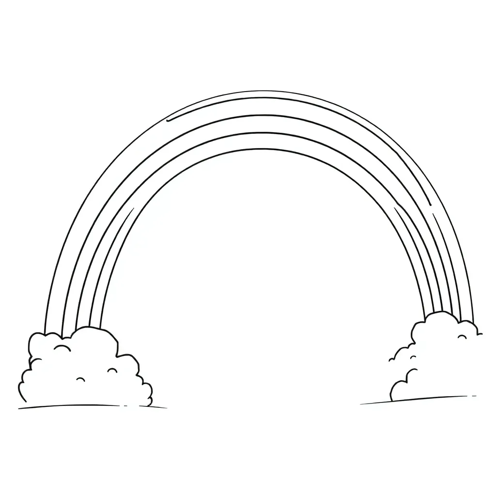 Rainbow coloring page