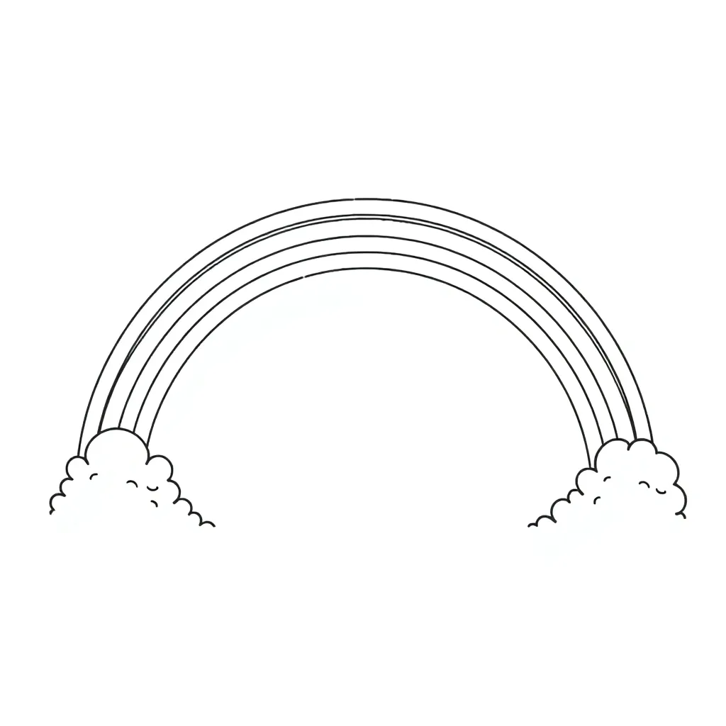 Rainbow coloring page