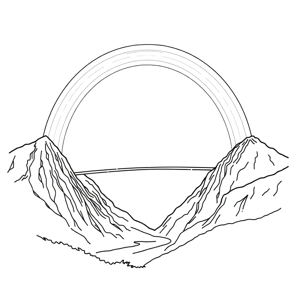 Rainbow coloring page