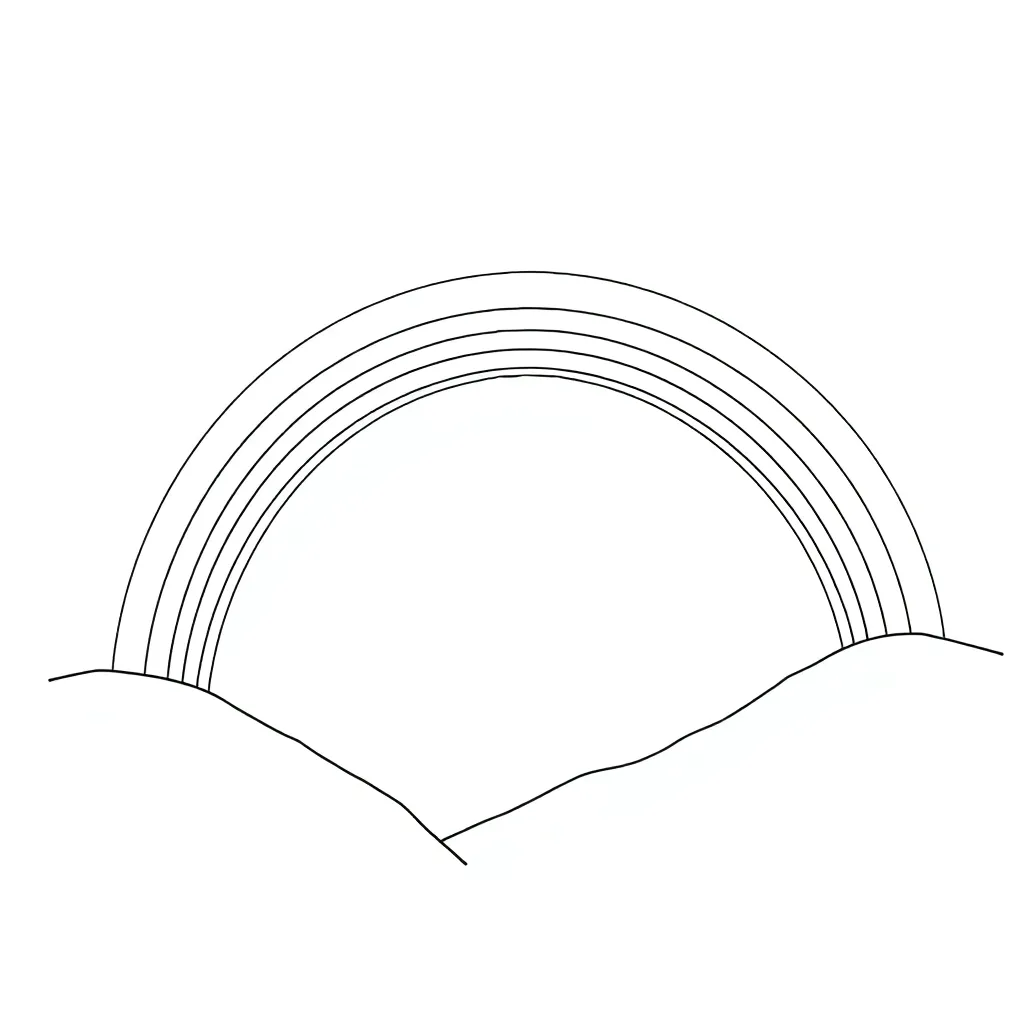 Rainbow coloring page