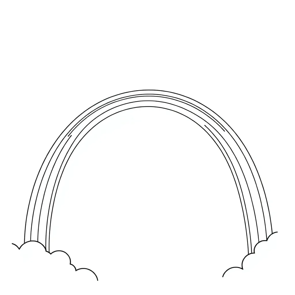 Rainbow coloring page