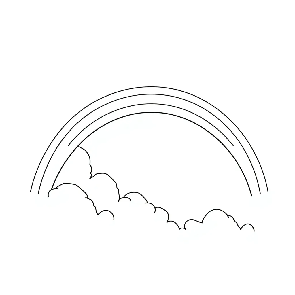 Rainbow coloring page
