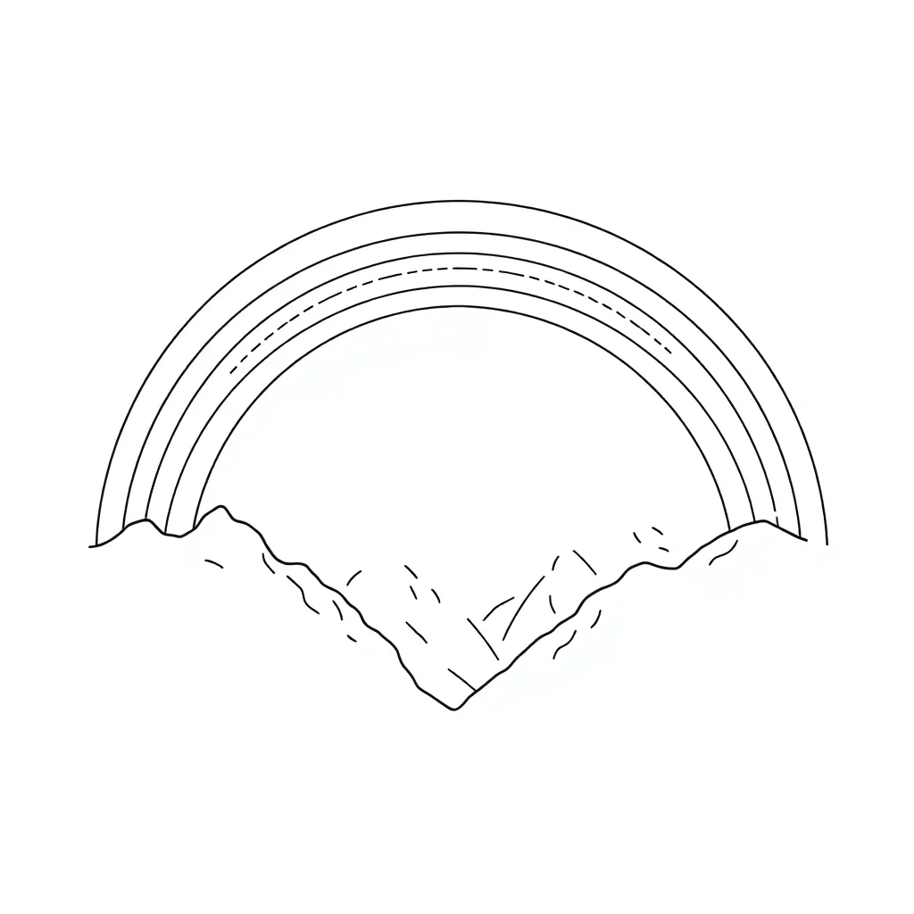 Rainbow coloring page