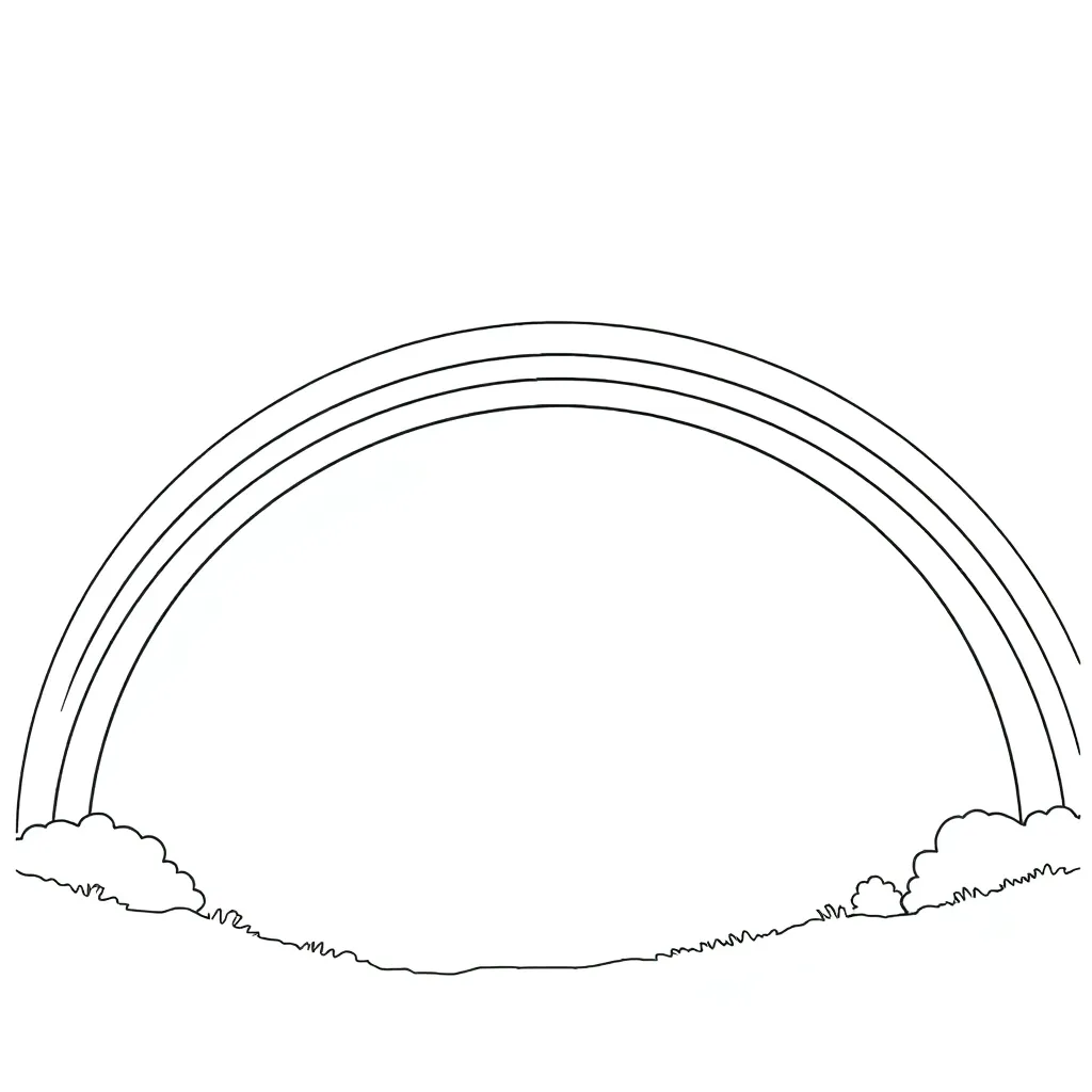 Rainbow coloring page