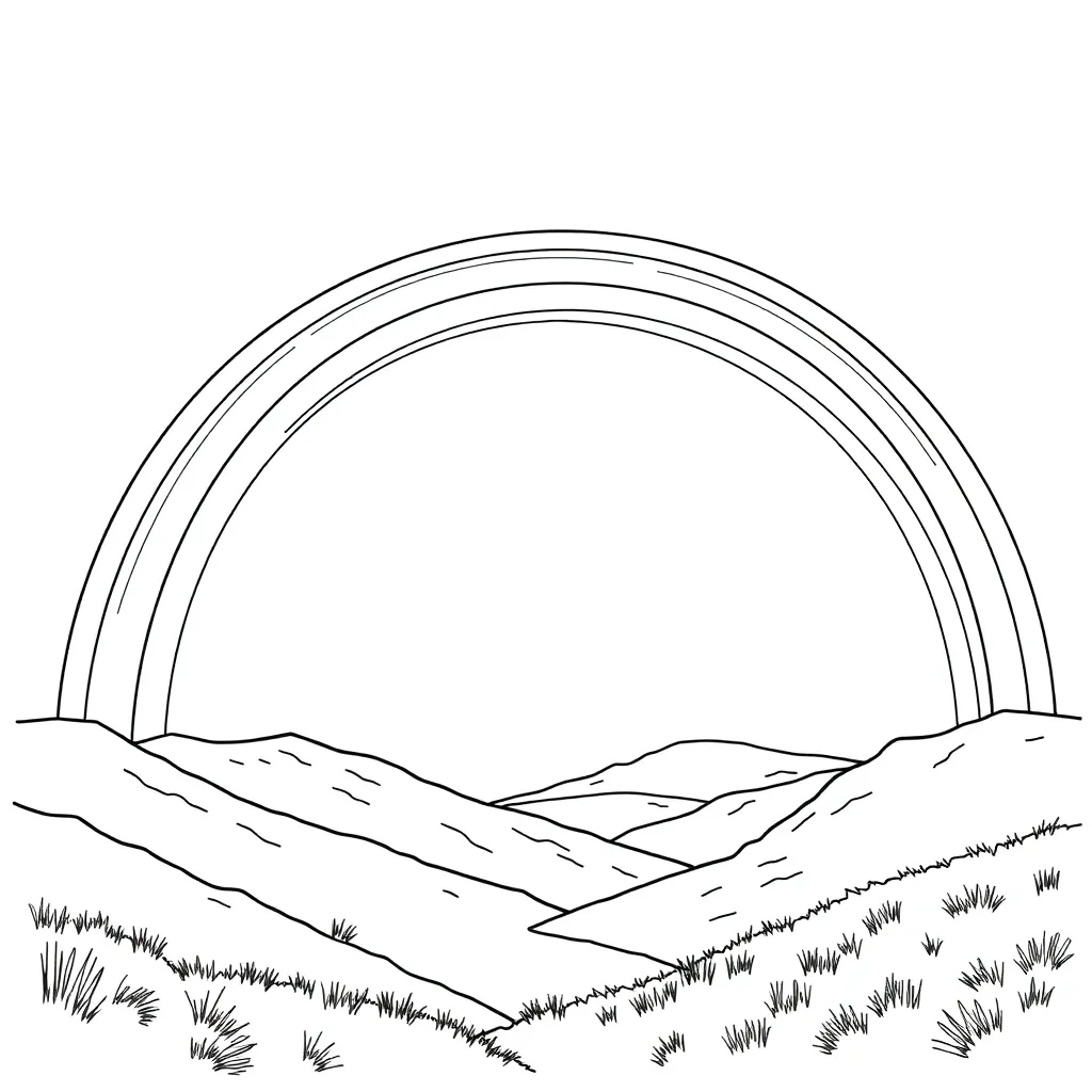 Rainbow coloring page