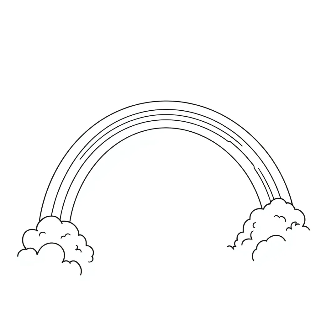 Rainbow coloring page