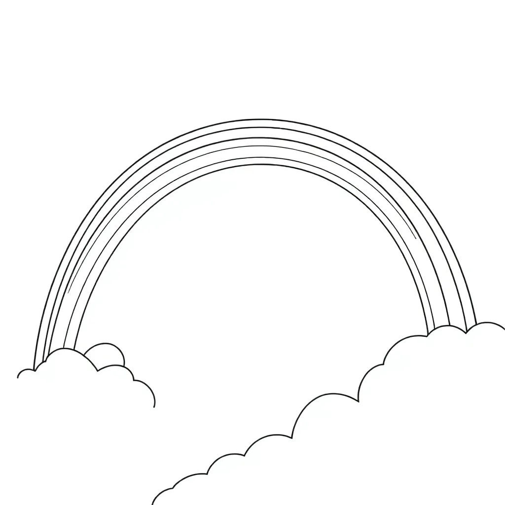 Rainbow coloring page