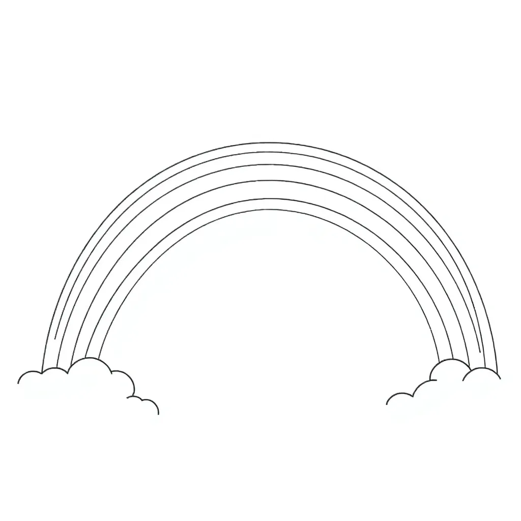 Rainbow coloring page
