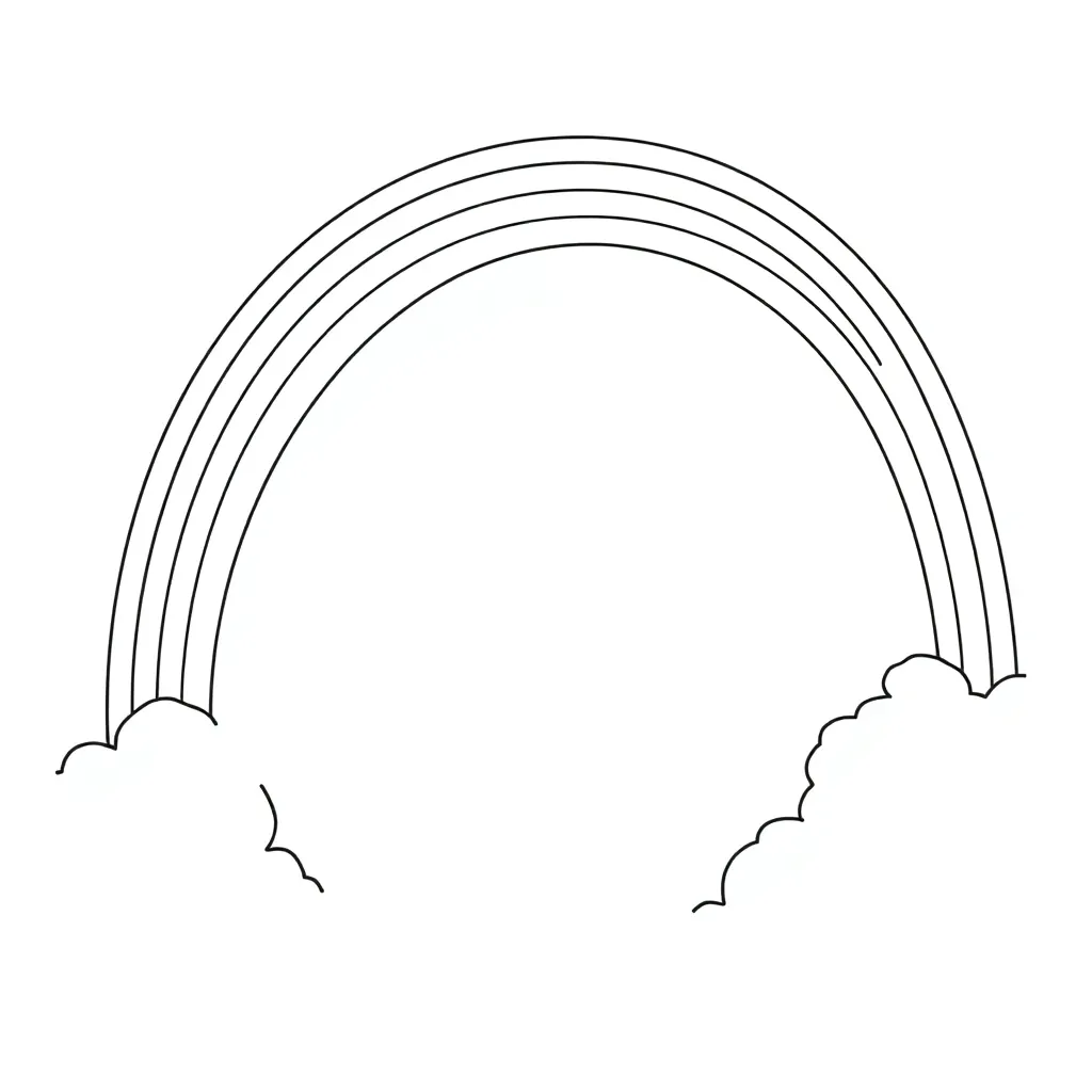 Rainbow coloring page