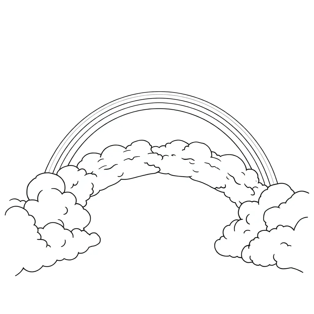 Rainbow coloring page