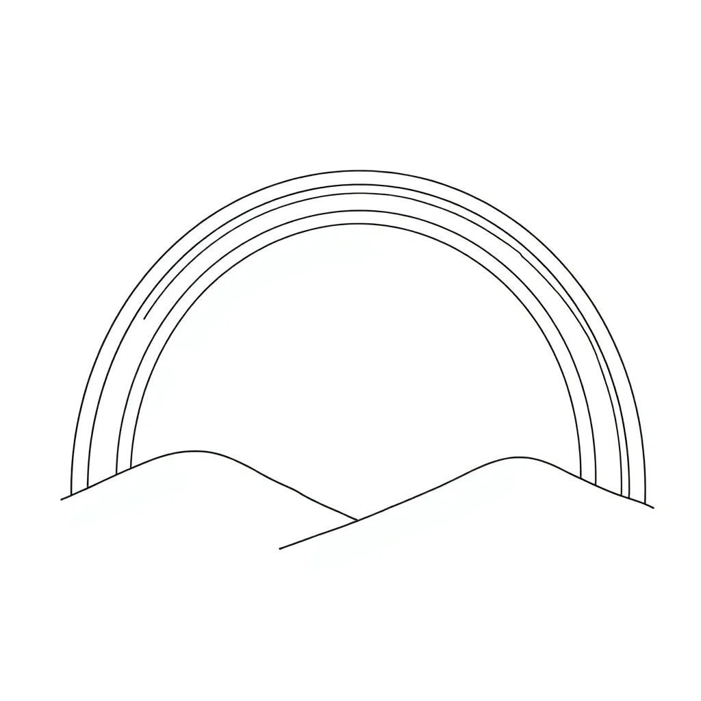 Rainbow coloring page