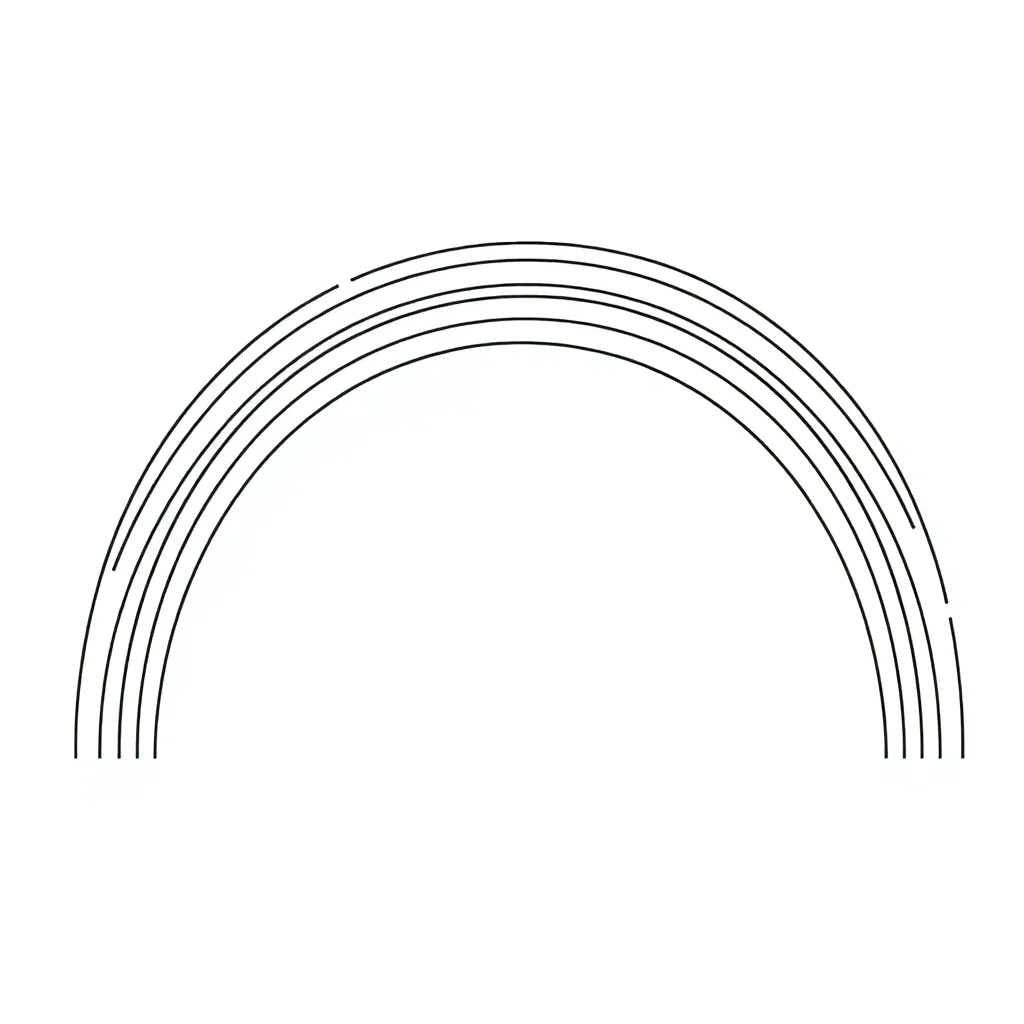Rainbow coloring page