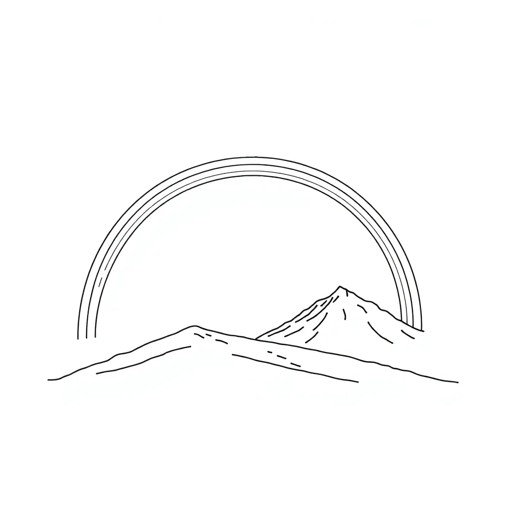 Rainbow coloring page