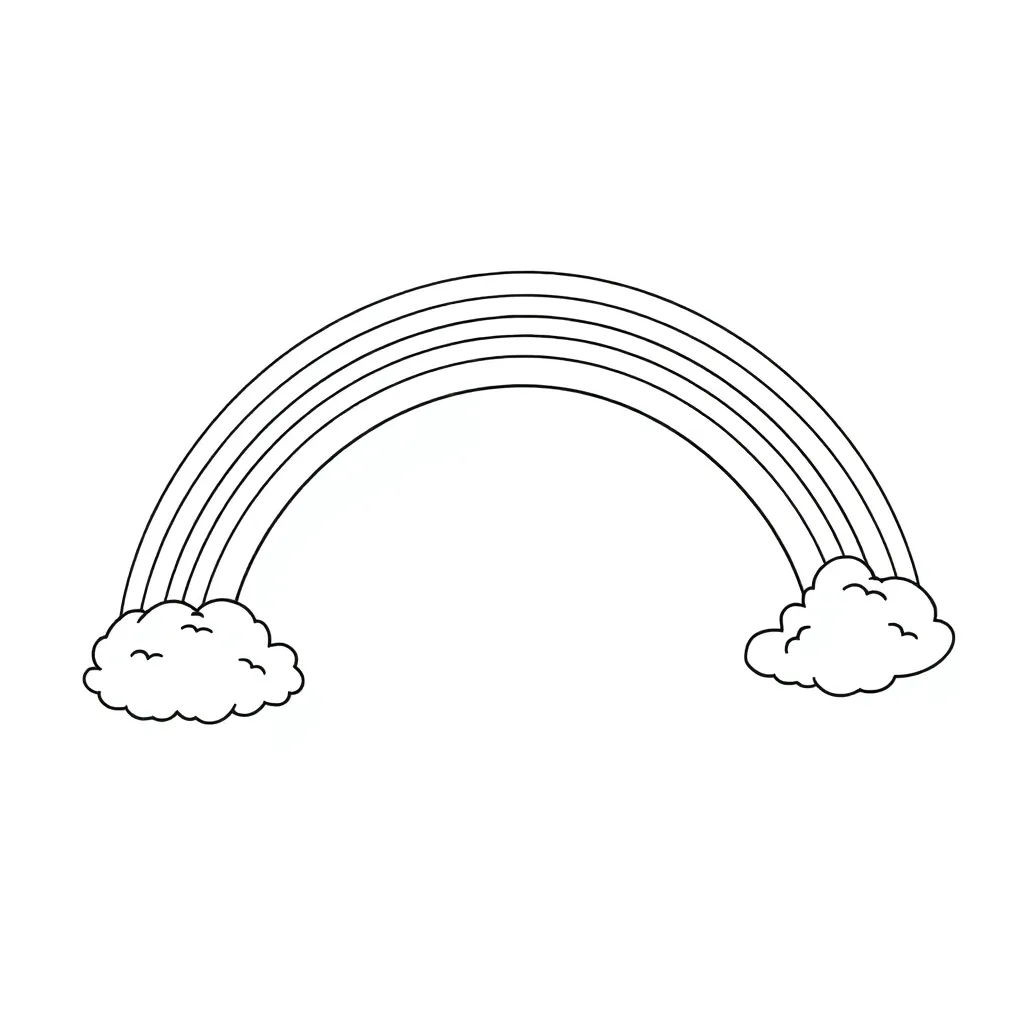 Rainbow coloring page