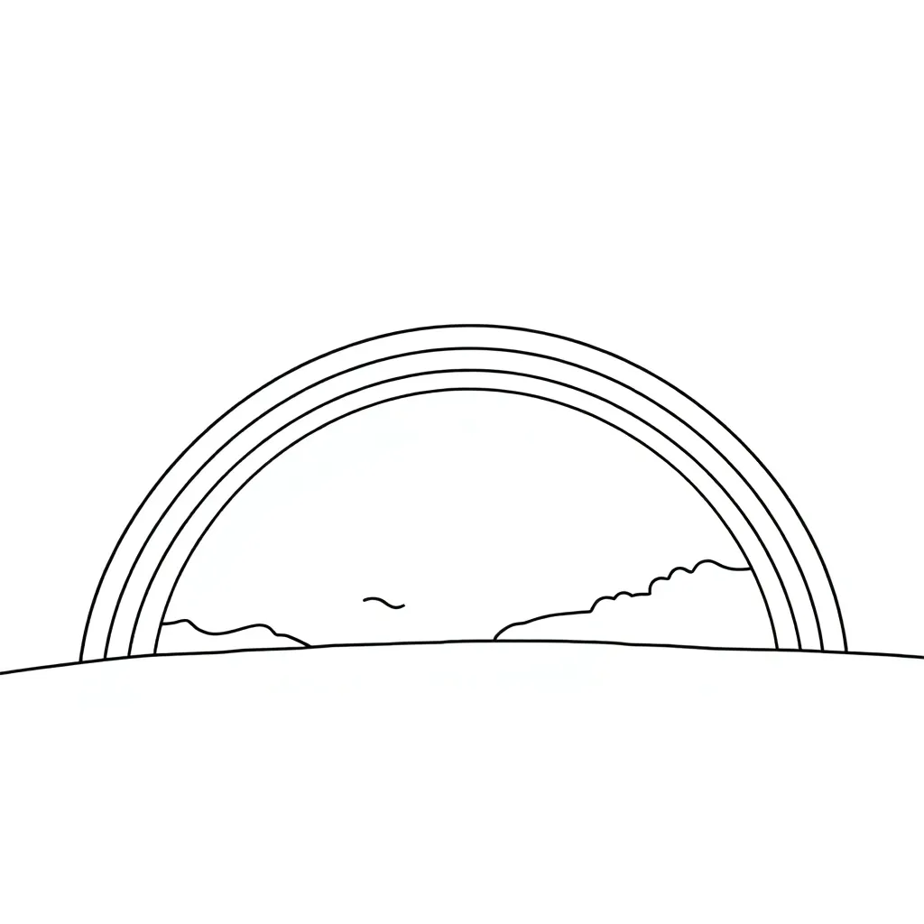 Rainbow coloring page