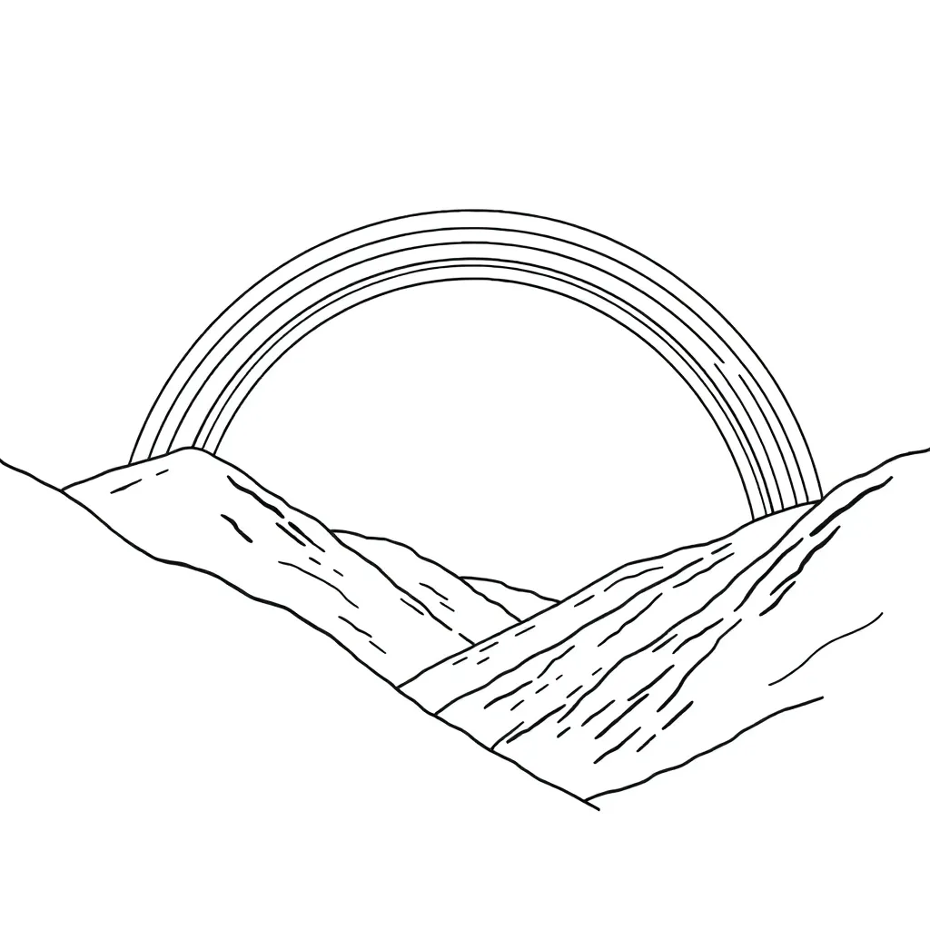 Rainbow coloring page