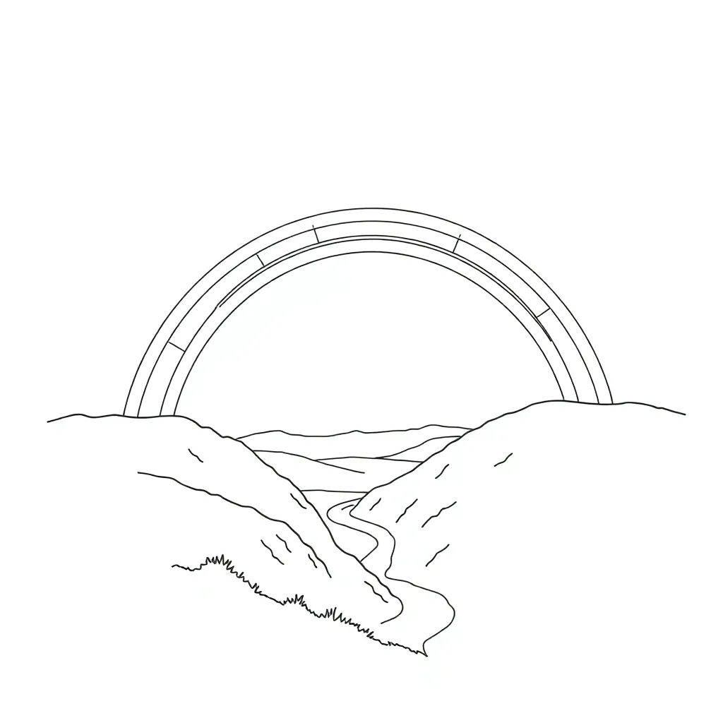 Rainbow coloring page