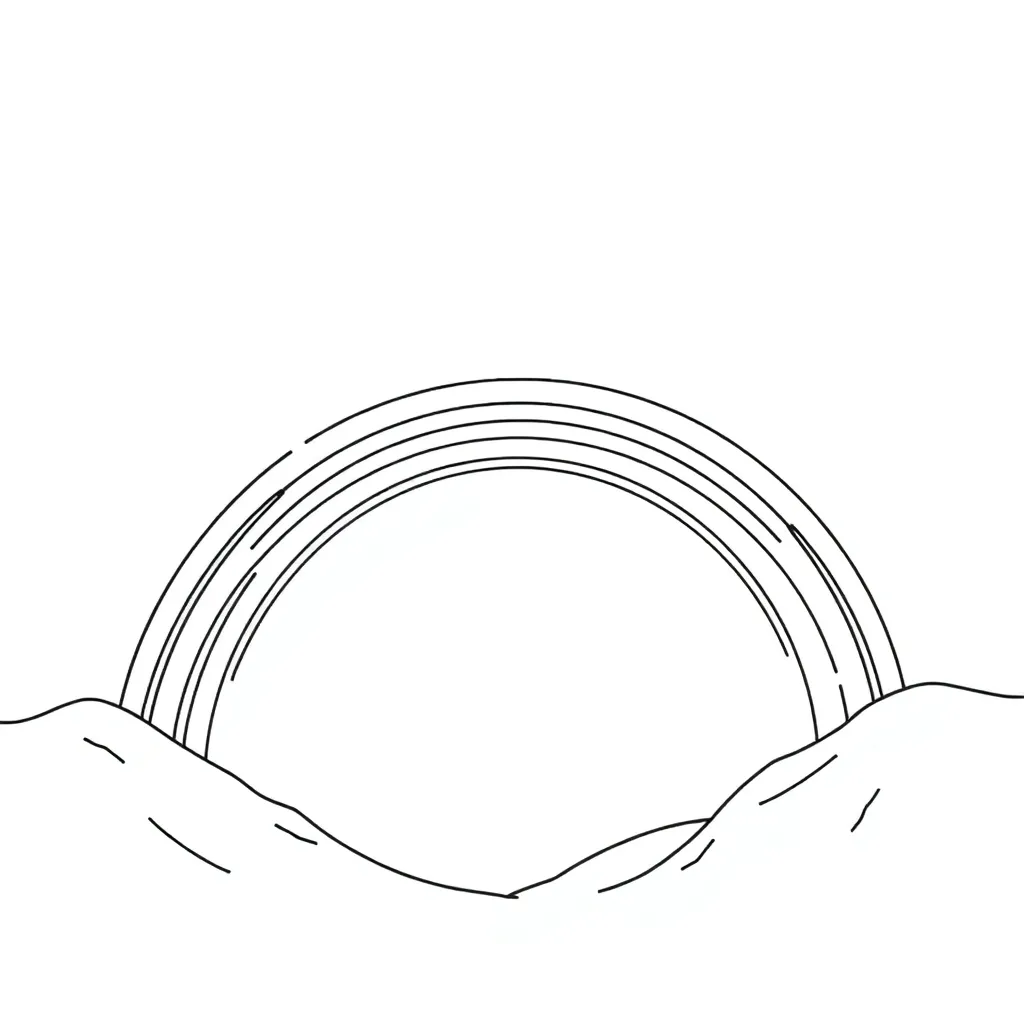 Rainbow coloring page