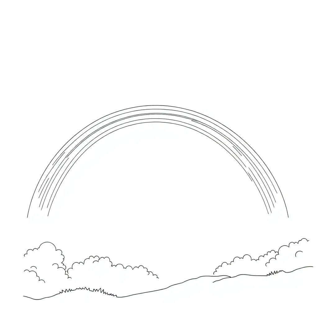 Rainbow coloring page