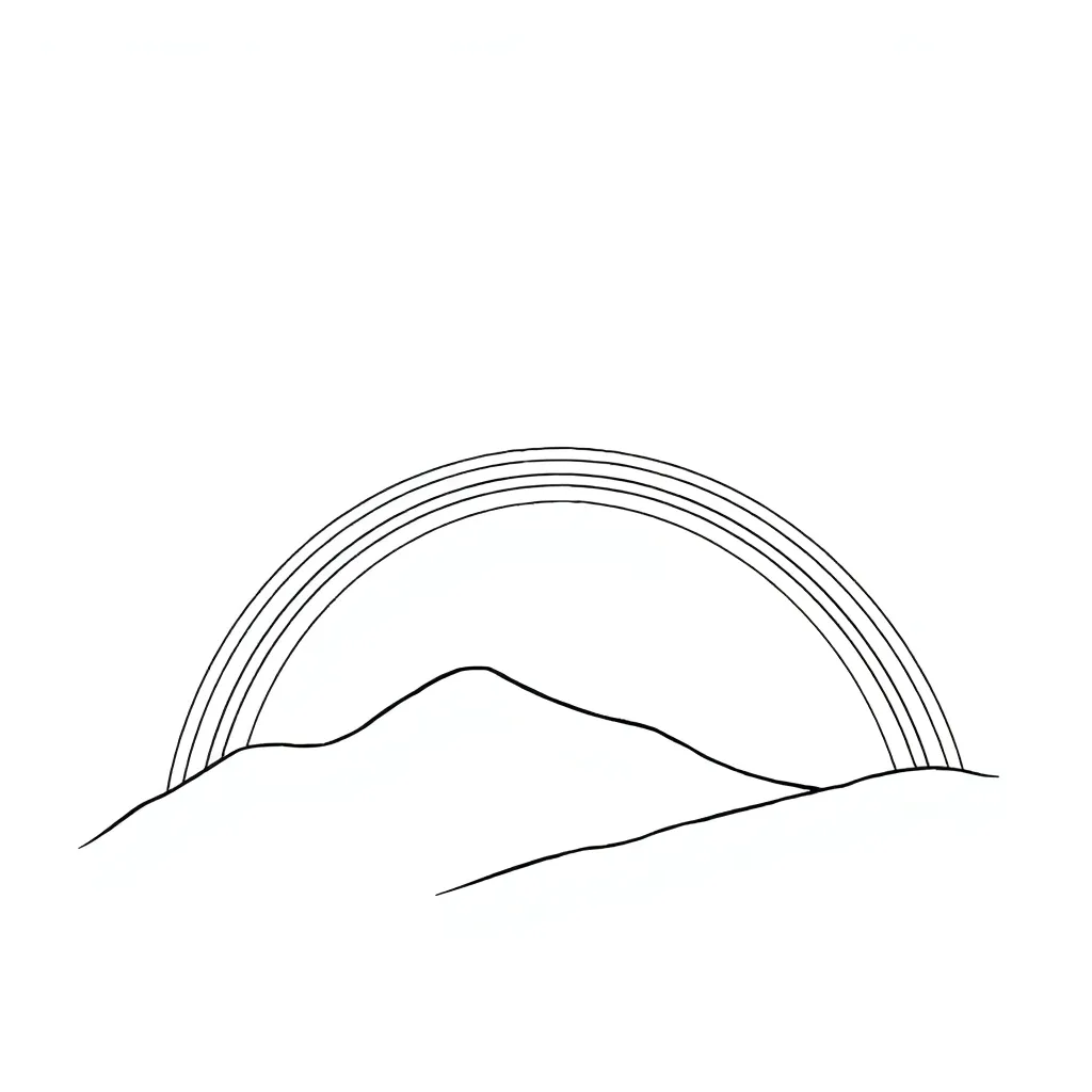 Rainbow coloring page