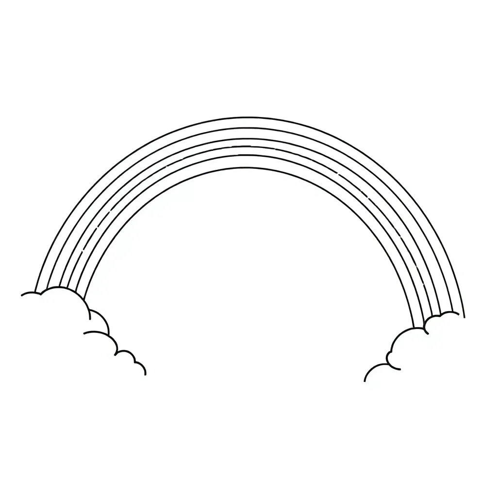 Rainbow coloring page
