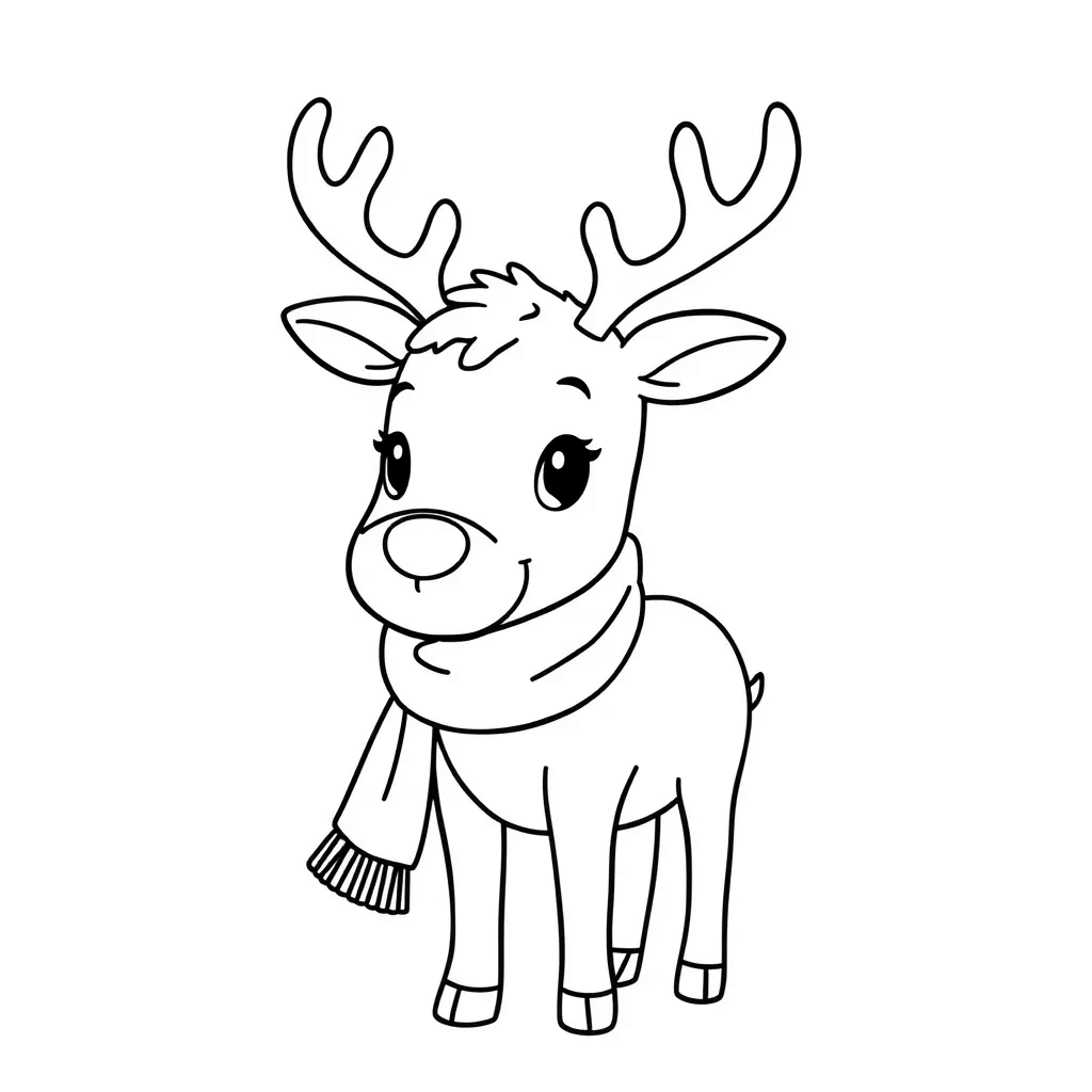 Reindeer coloring page