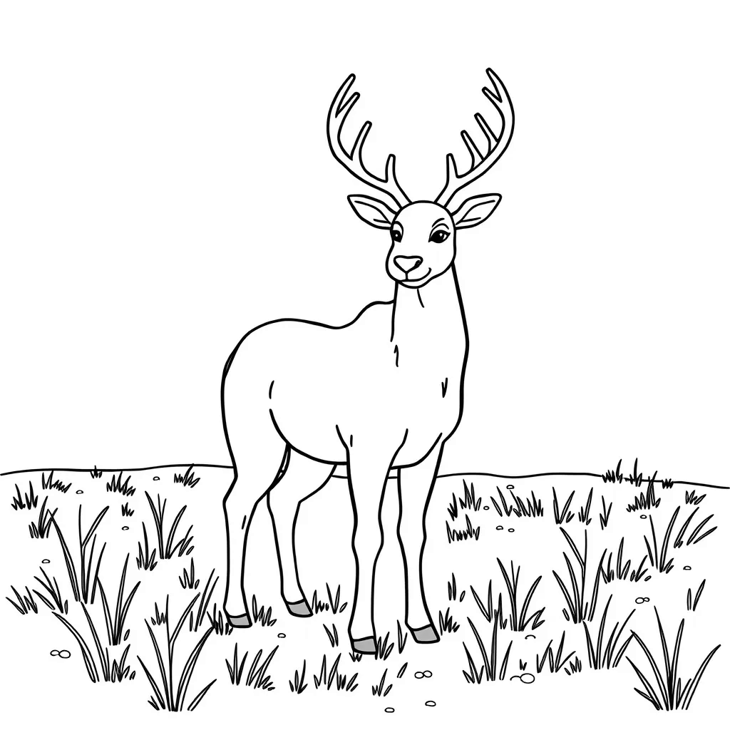 Reindeer coloring page