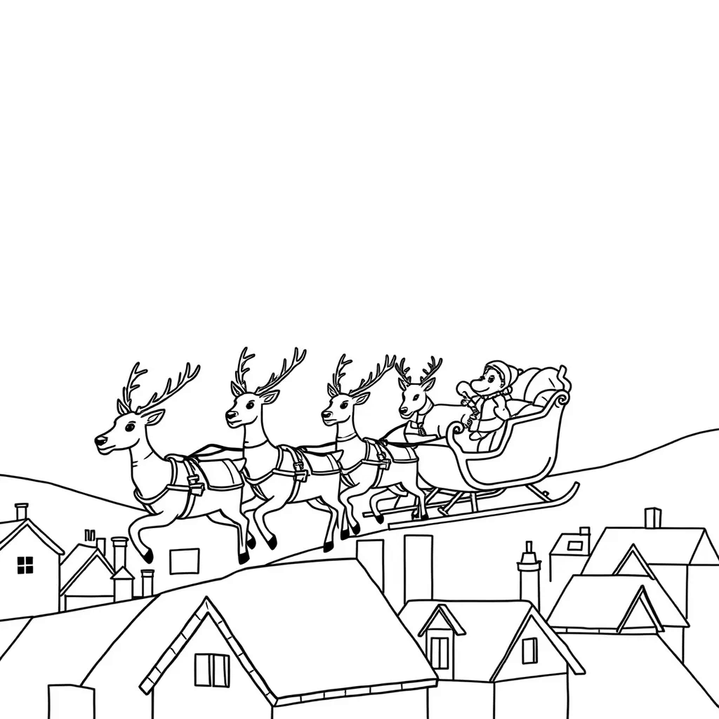 Reindeer coloring page