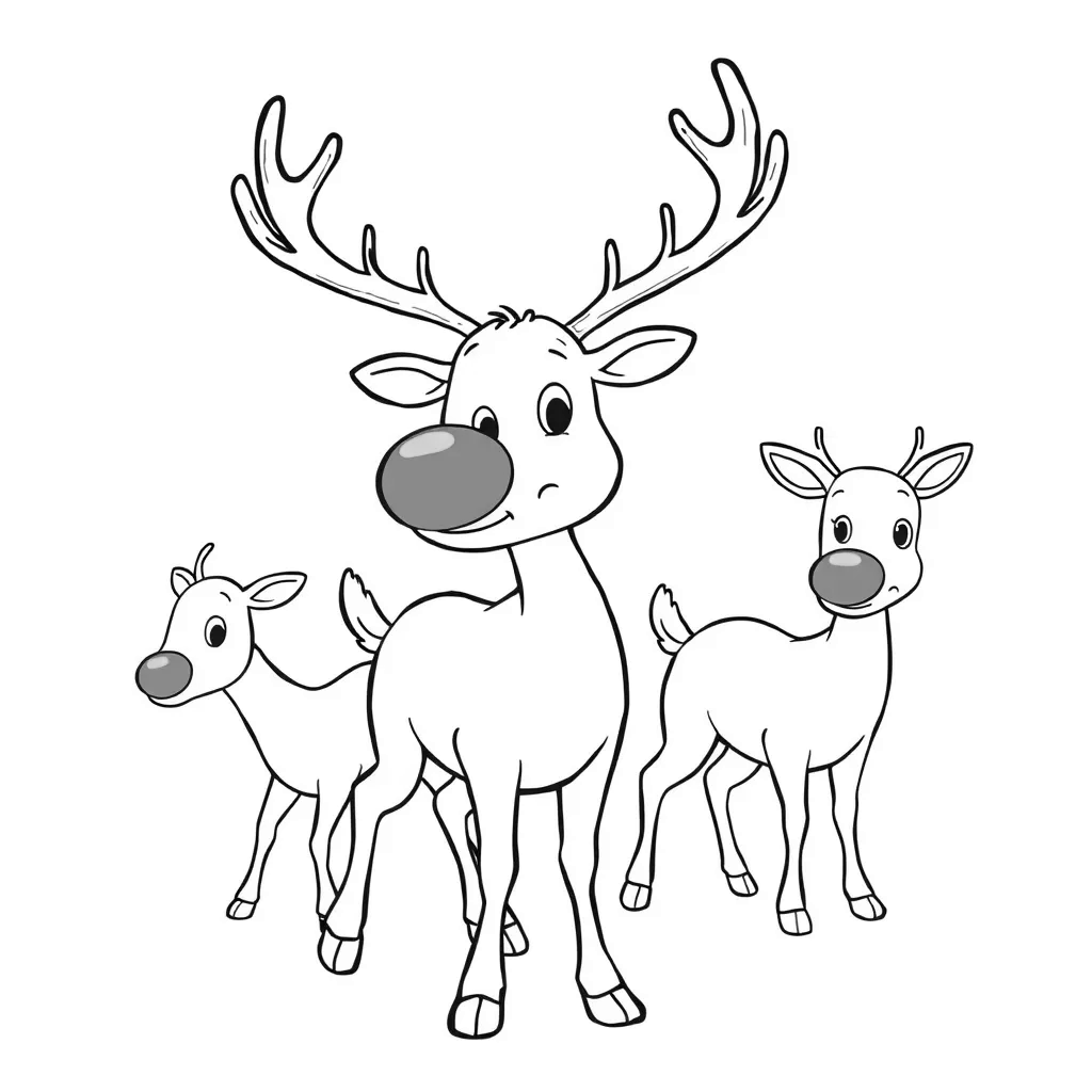 Reindeer coloring page