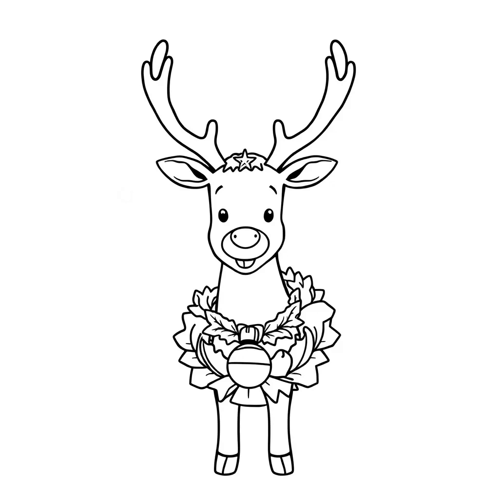 Reindeer coloring page