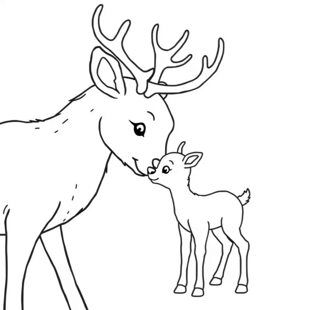 Reindeer coloring page