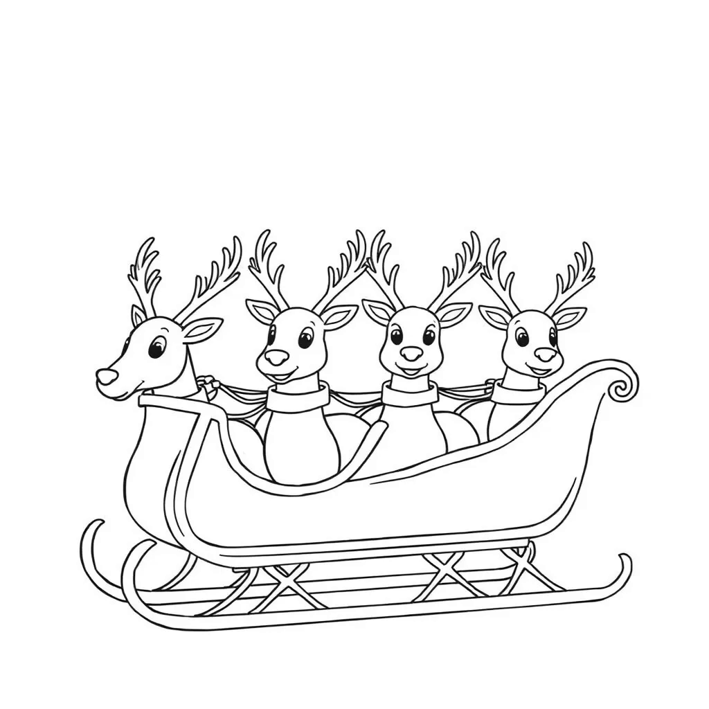 Reindeer coloring page