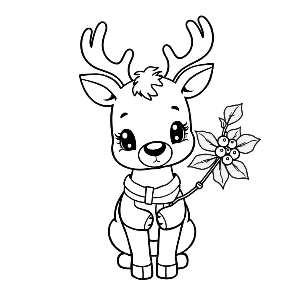 Reindeer coloring page