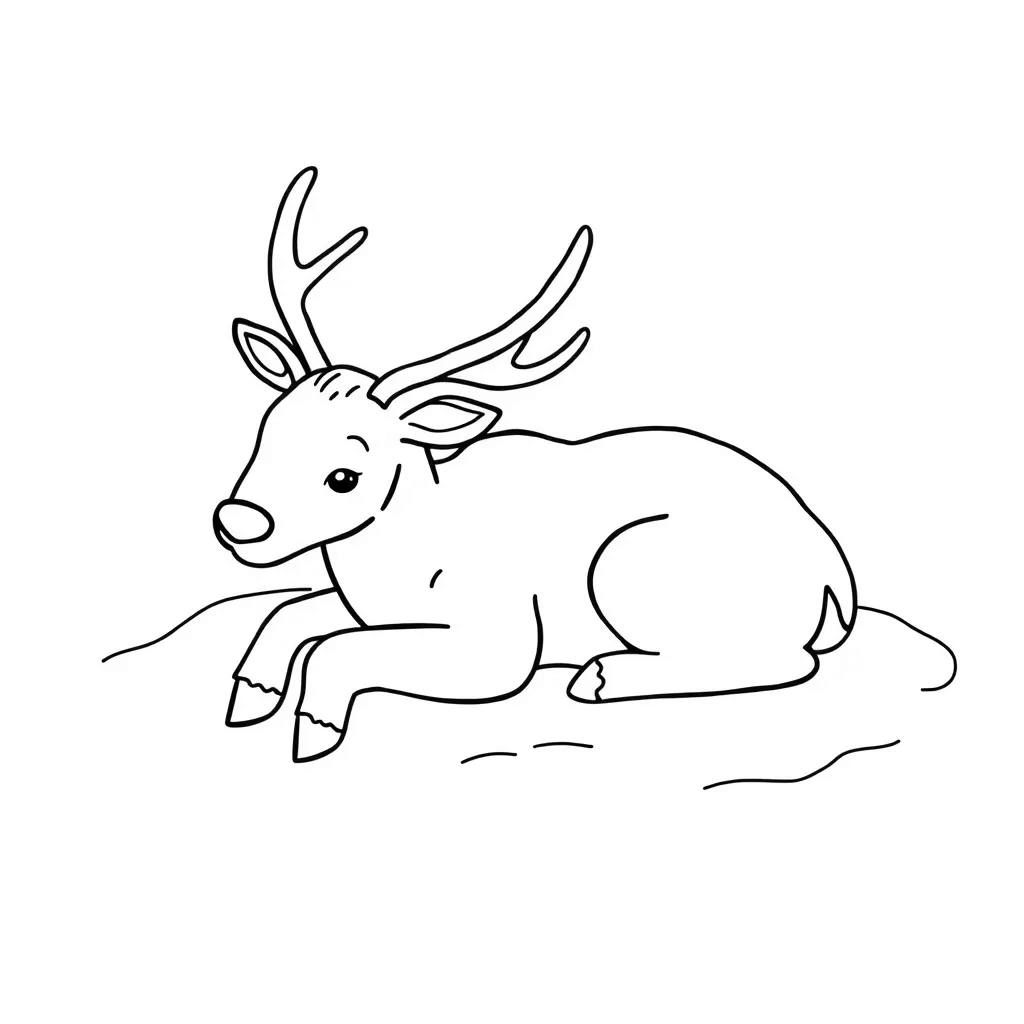 Reindeer coloring page