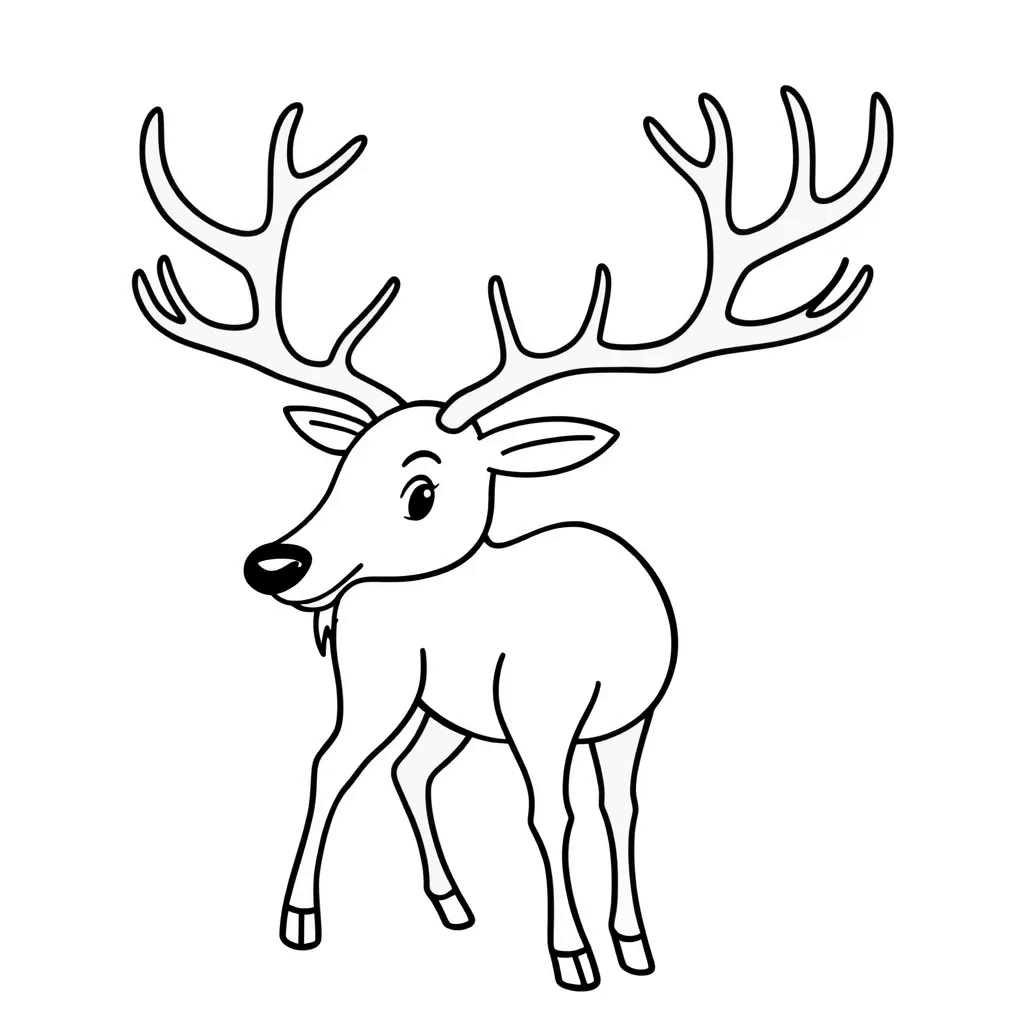 Reindeer coloring page