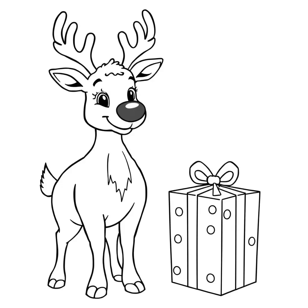 Reindeer coloring page