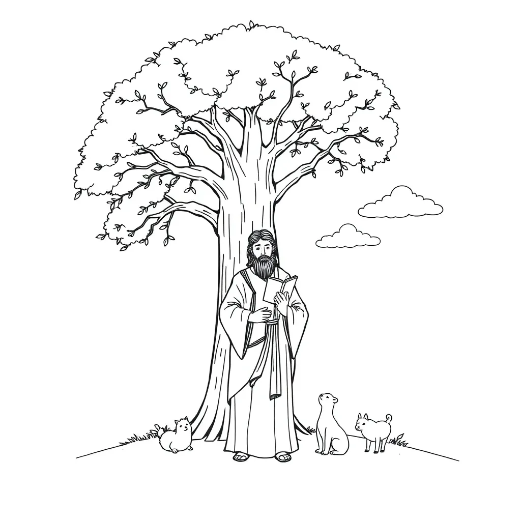 Religious coloring page
