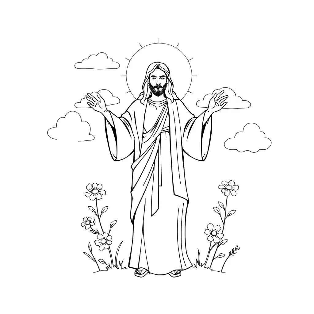 Religious coloring page