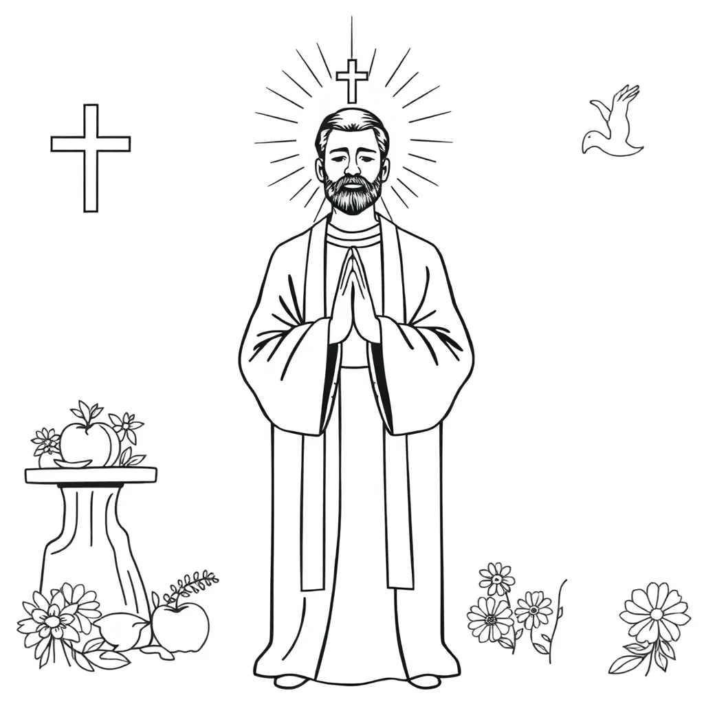Religious coloring page