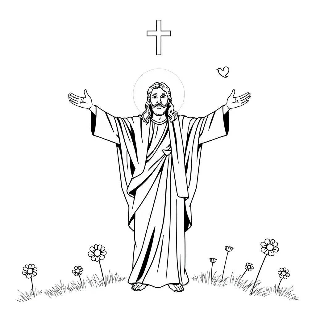 Religious coloring page