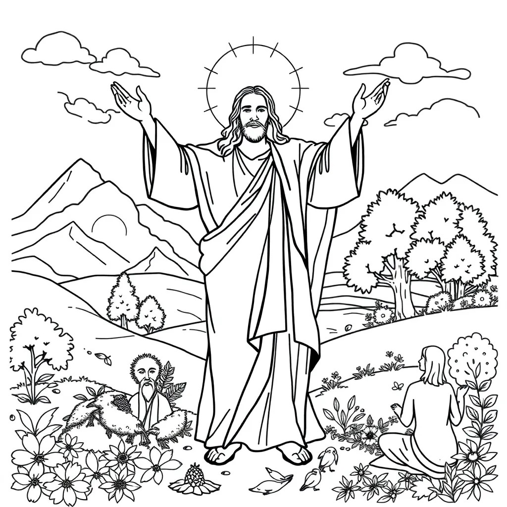 Religious coloring page