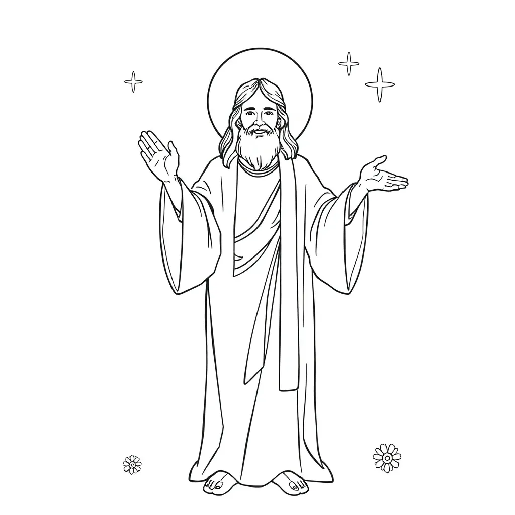 Religious coloring page
