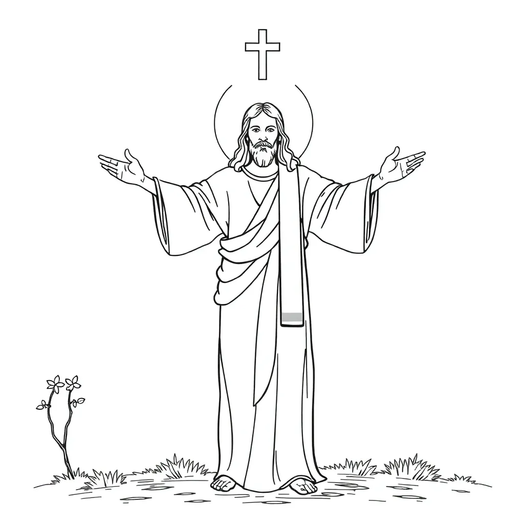 Religious coloring page