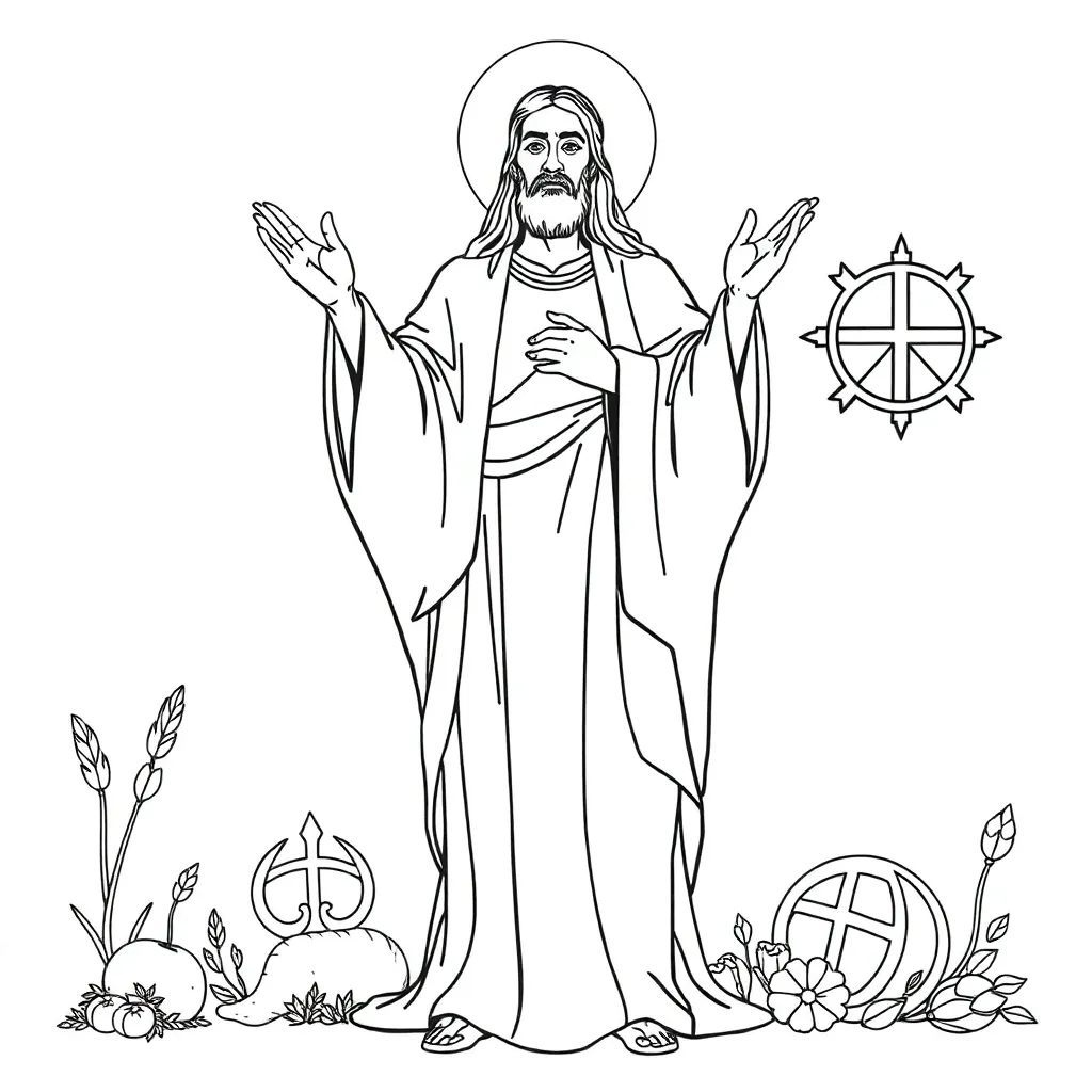 Religious coloring page