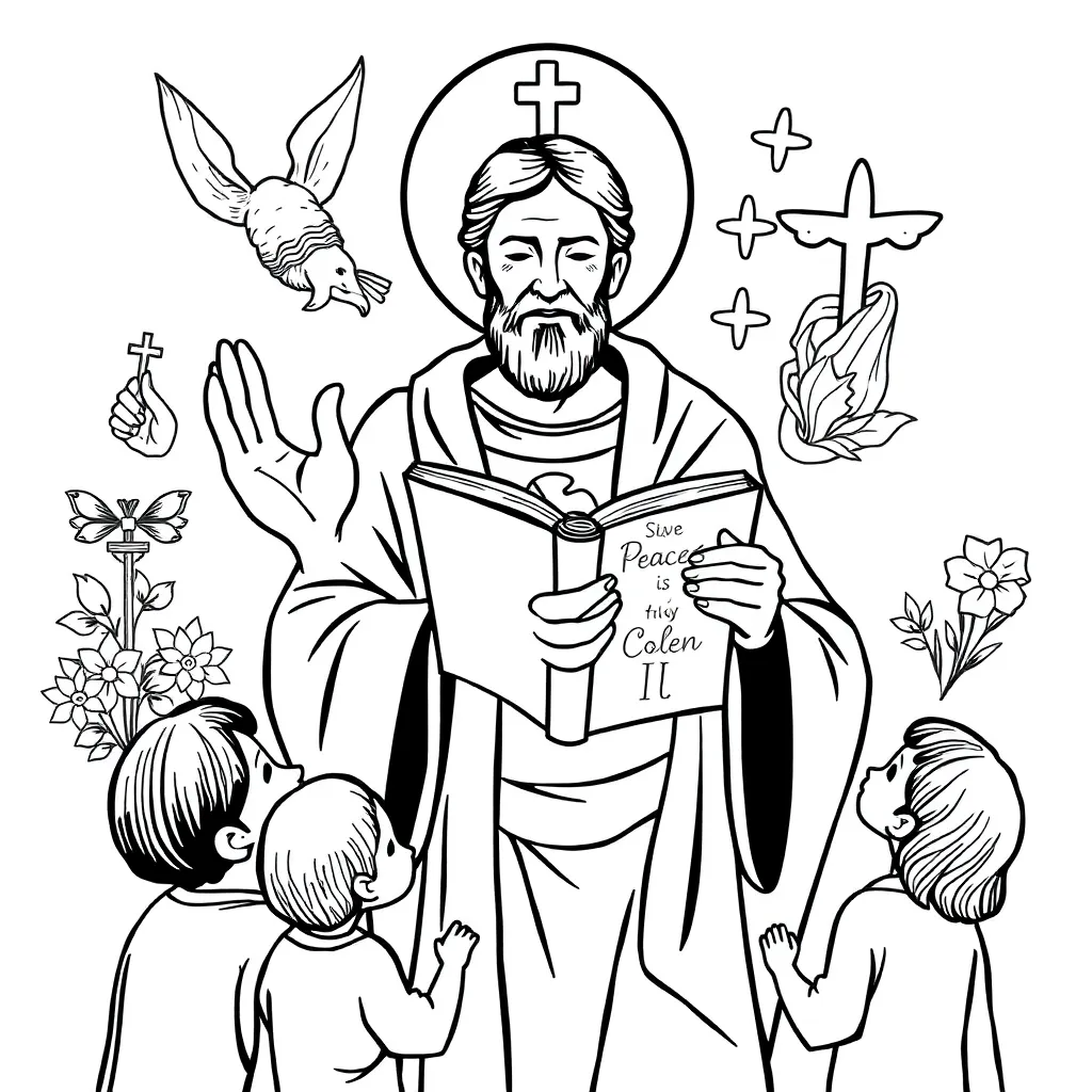 Religious coloring page