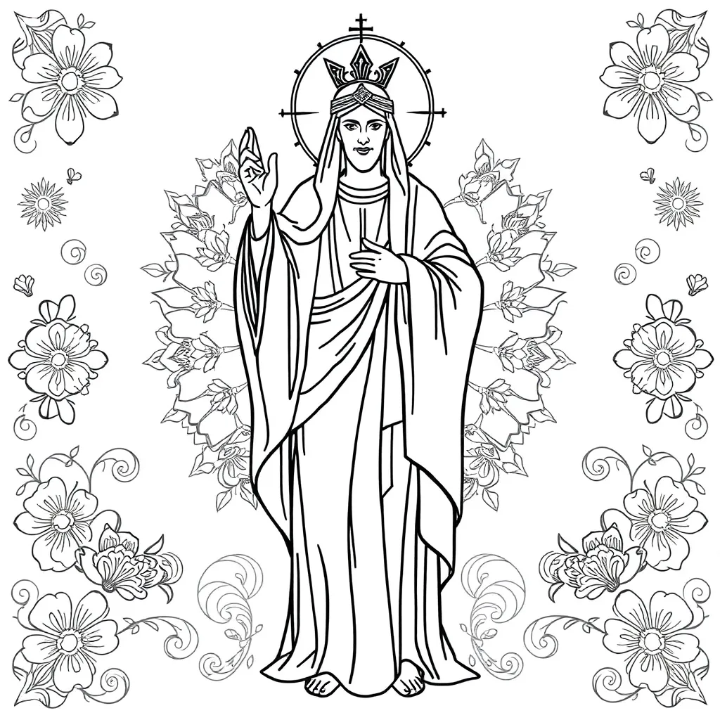 Religious coloring page