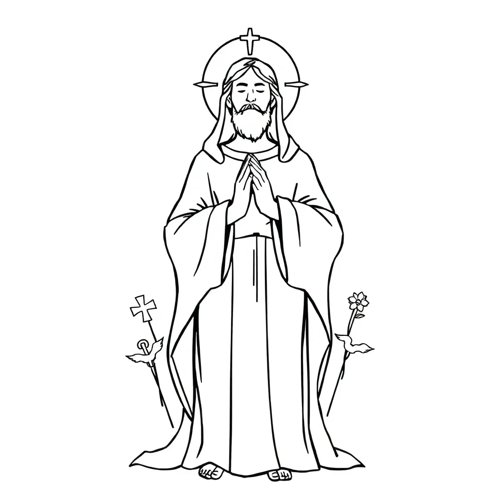Religious coloring page