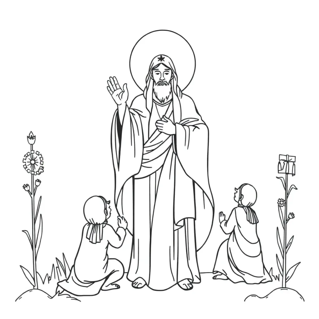 Religious coloring page